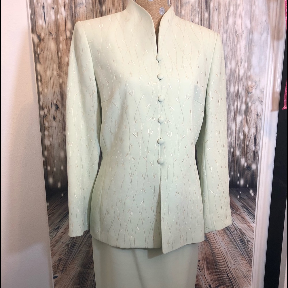 Kasper for A.S.L Mint Green Women’s size 10  Suit